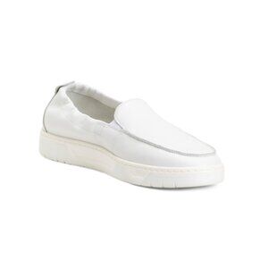VITAFORM Off White Made In Portugal Leather Comfort Slip On Sneakers